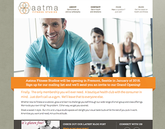 Web and Logo Design for aatma fitness