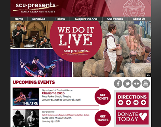 Web Design for Santa Clara University